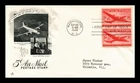 DR JIM STAMPS US COVER AIR MAIL 5C FIRST DAY ISSUE SCOTT C32 PAIR ARTCRAFT