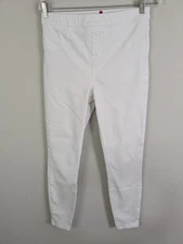 Spanx Jeggings Women's Large White Pull On Stretch Casual