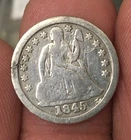 1845 Seated Liberty Dime 90% Silver