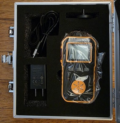 Portable CO Gas Detector, Rechargeable Carbon Monoxide Monitor, Orange. NEW!