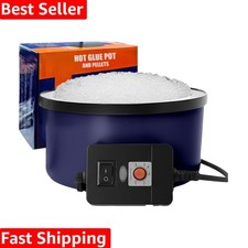 Electric Glue Pot for Crafts with 1lb Pellets, 225-400 F Adjustable Temperatu...