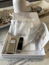 NIB Christian Dior Gift Box With Drawstring Pouch, Lipstick, And Mini Samples