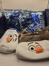 Lot Of 5 Frozen Pencil Cases Olaf Sven Elsa Plush Flip Sequin NWT