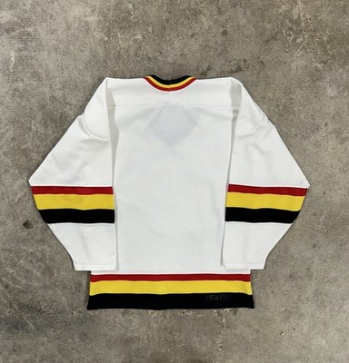 Vintage 90s CCM Vancouver Canucks Flying Skate NHL Hockey Jersey L