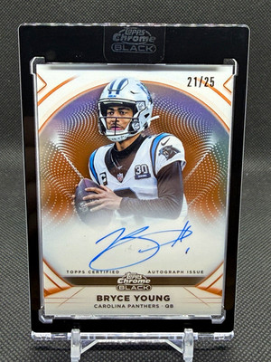 Topps 2025 Chrome Black Bryce Young Ivory Autograph /25 #IA-BY Panthers (sealed)