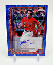 2025 Topps Chrome KRISTIAN CAMPBELL RC AUTO BLUE RAYWAVE REFRACTOR /150 #RA-KC
