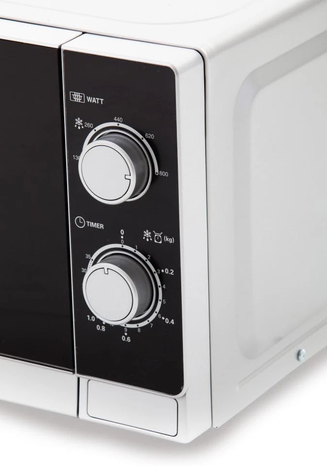 Sharp R200INW - Microonde, 20 l, controllo meccanico, 800 W, colore: argento - Immagine 3 di 3