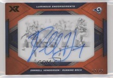 2019 Panini XR Luminous Endorsements Orange 15/25 Darrell Henderson Auto s3g