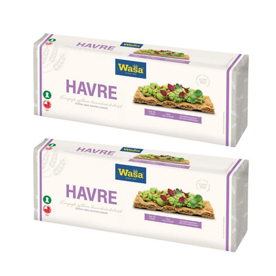 2 x Wasa Knäckebröd Havre 600g Swedish Oat Crispbread Wholegrain