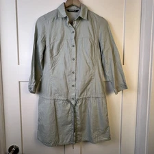 Arc'teryx Blanchard Tunic Dress Cinch Waist Button-Up Pockets Collared Sz Small