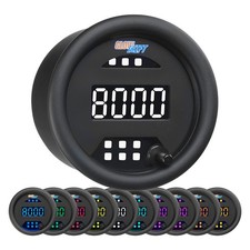 Glowshift Digital 9999 Rpm Tachometer Gauge Kit W Shift Light 52mm 10 Color