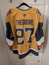 Vegas Golden Knights Shea Theodore game worn jersey