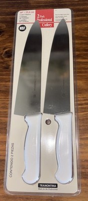 NEW Tramontina Pro-Series 2-Piece 10  Cooks Knives Stain Free High Carbon Steel