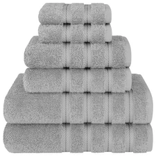 American Soft Linen Luxury 6 Piece Towel Set, 2 Bath Towels 2 Hand Towel 2 Wa...
