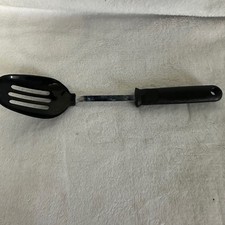 EKCO Slotted Spoon Black Excellent Nylon Stainless Steel Heat Resistant Vntg