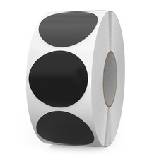 1000 PCS Circle Dots Stickers 1.5 Inch Vinyl Black Round Labels Removable Wat...