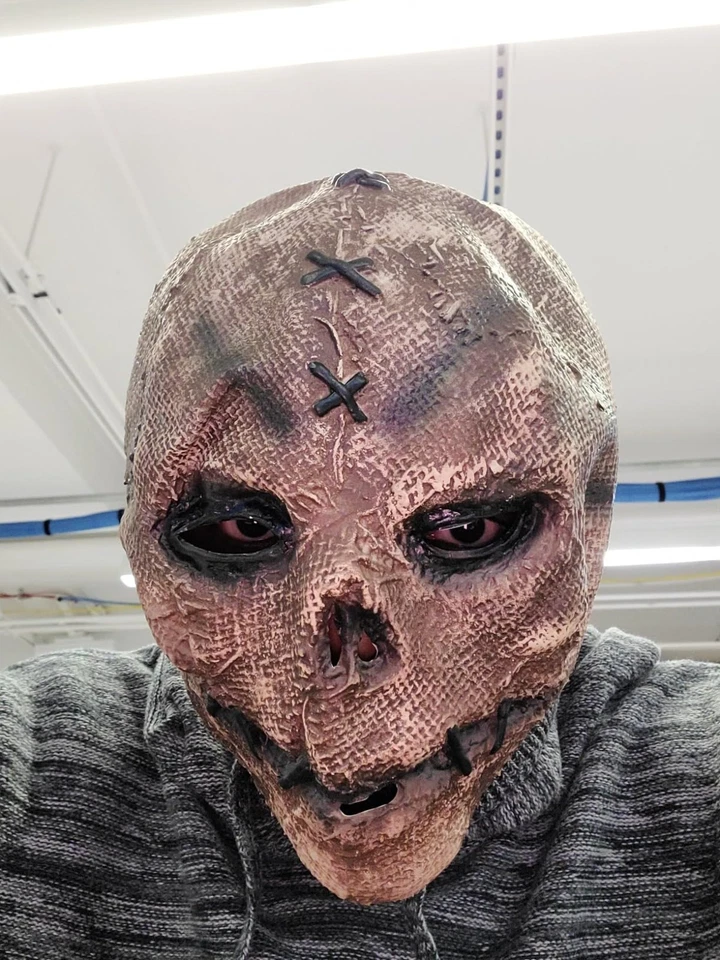 Scarecrow Mask Batman Horror Halloween Cosplay Latex Bat Man Scary Scare Crow !! - Image 3 of 4