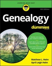 Genealogy For Dummies - Paperback By Helm, Ap...