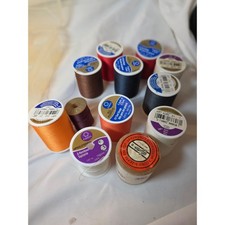 Lot of 11 Sewing Thread Spools Coats  Clark Vintage Wood All Purpose Mix Colors