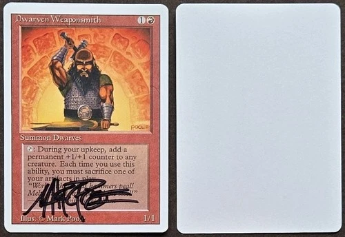 Signed MtG Magic Mark Poole Artist Proof _ Revised _ DWARVEN WEAPONSMITH _1/100!