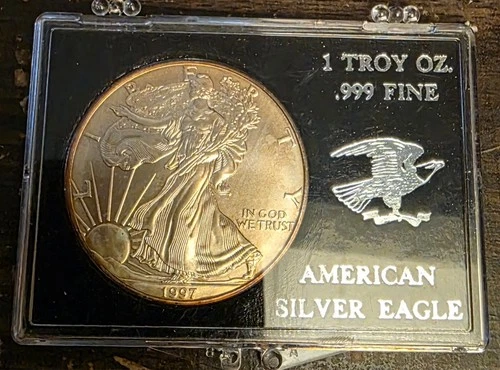 1997 American Silver Eagle Fine Silver Dollar Coin-Uncirculated Ungraded