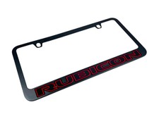 Jeep Rubicon Black Zinc Alloy License Plate Frame Official Licensed