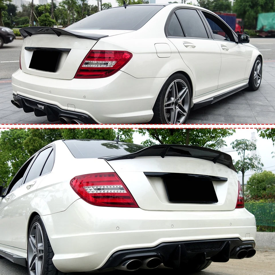 Rear Trunk Spoiler Wing Duckbill For Mercedes Benz W204 C250 C300 RT Style 08-14 Foto 2 de 4
