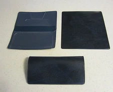 1 NEW NAVY BLUE MARBLE  VINYL CHECKBOOK COVER WITH DUPLICATE FLAP CHECK BOOK  