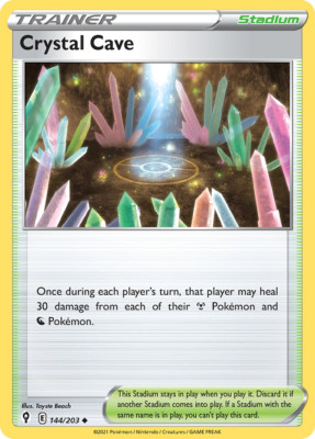 4x Pokemon TCG - Evolving Skies - Crystal Cave 144/203 NM