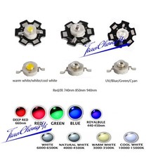 3w High Power Led Chip Light Beads White Red Blue Green Ir Light-emitting Diode