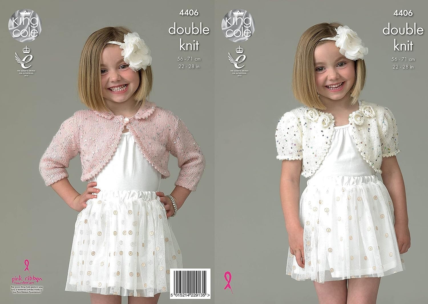King Cole Girls DK Knitting Pattern - 4406 Boleros