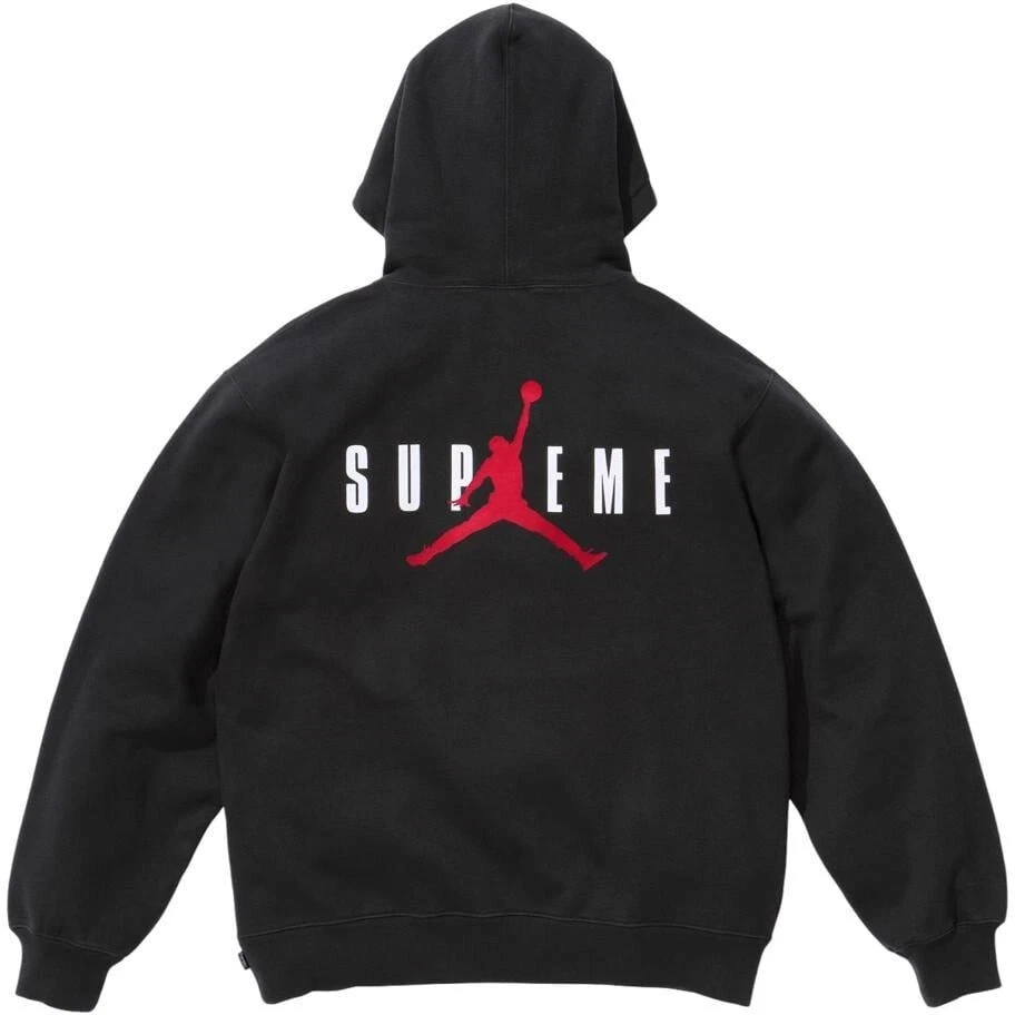 Sweat à capuche noir Supreme Jordan (taille S, moyenne, grande)