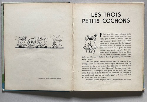 Walt Disney — Les trois petits cochons — album pop-up Hop-la! — Hachette — 1936 - Picture 6 of 14
