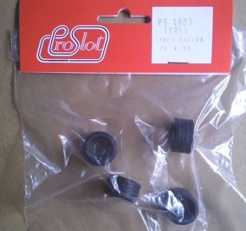 ProSlot neumáticos rayados 20X11mm Scalextric Ninco Exin OSC GOM MSC Scaleauto