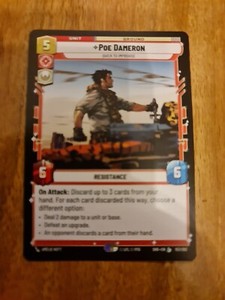 Poe Dameron 153/262 Legendary Shadows of the Galaxy Star Wars Unlimited Nr Mint
