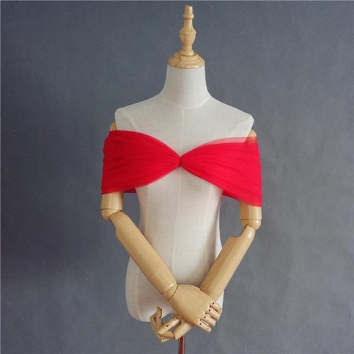 Bolero matrimonio scialle spalle scoperte stringato regolabile matrimonio scrollata sposa top - Foto 5 di 29