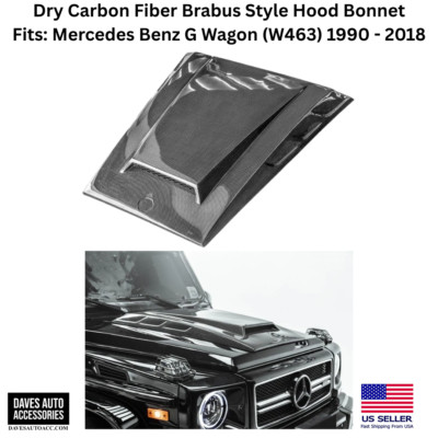 New Carbon Fiber Hood Scoop Fits G-Wagon 1990-2018 G63 G500 G550  W463 Brabus
