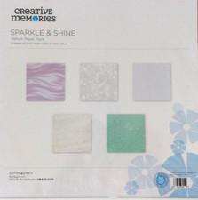 Creative Memories SPARKLE  SHINE 5-Sheets Vellum 1-side Printed 12x12 NEW/NLA