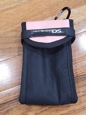 Nintendo DS Switch N' Carry Case Travel Bag Pouch Black and Pink Soft Case