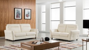 3 Pc Italian Top Grain White Leather Sofa Loveseat Chair Living Room Image Is Loading 3 Pc Italian Top Grain White Leather Sofa