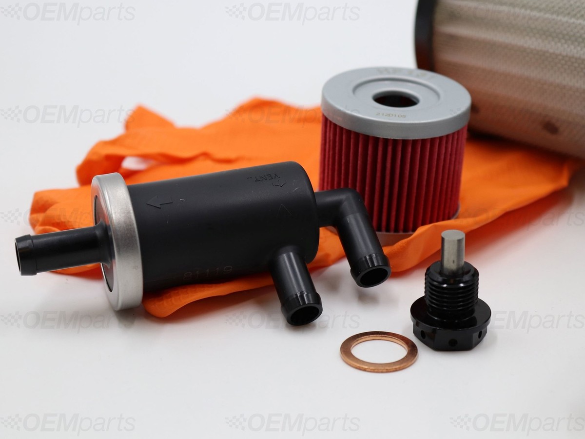 リ. Air / Oil / Fuel Filter, Iridium Spark Plug, Drain Plug