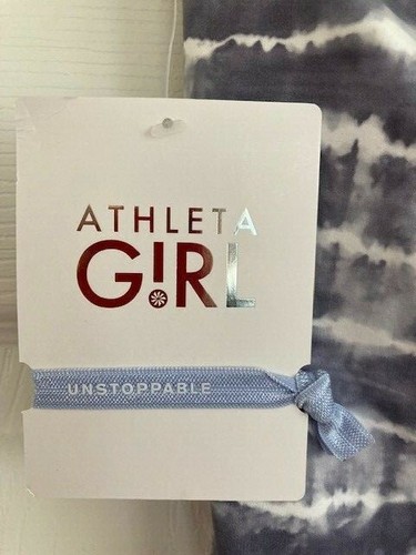 Athleta GIRL High Rise Chit Chat Printed Capri Tight L/12 Grey White #981017 - Picture 7 of 10