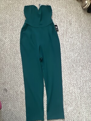 EXPRESS Green Stretch Sweetheart Neck Strapless Pocketed