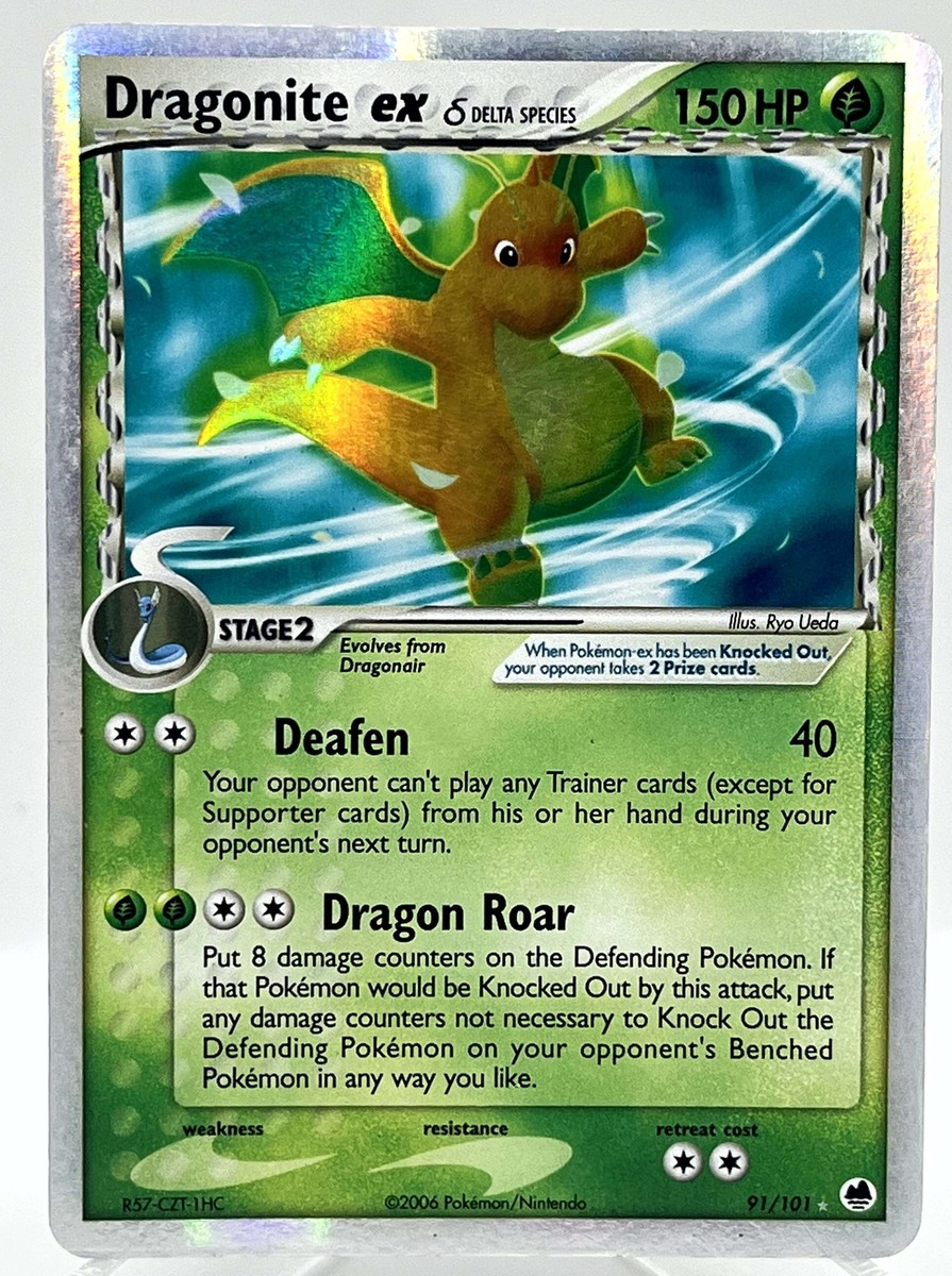 Dragonite ex 91/101 Dragon Frontiers Holo Ultra Rare Vintage
