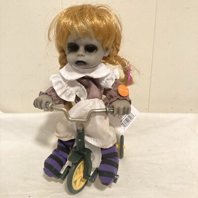 Halloween Animated RAG DOLL HAUNTED TRICYCLE HORROR MOVIE PROP DECOR