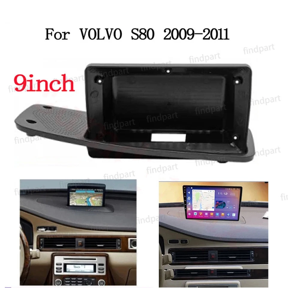 9'' Car Radio Stereo Fascia Frame Trim for Volvo S80 2009~11 Power Cable Harness - Image 2 of 4