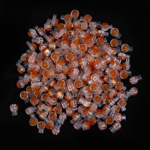 Sourcing Map 50pcs Connecteur UY Fil D'épissure De Gel Reliant Connecteurs De Bouton De 2 Ports, Jaune