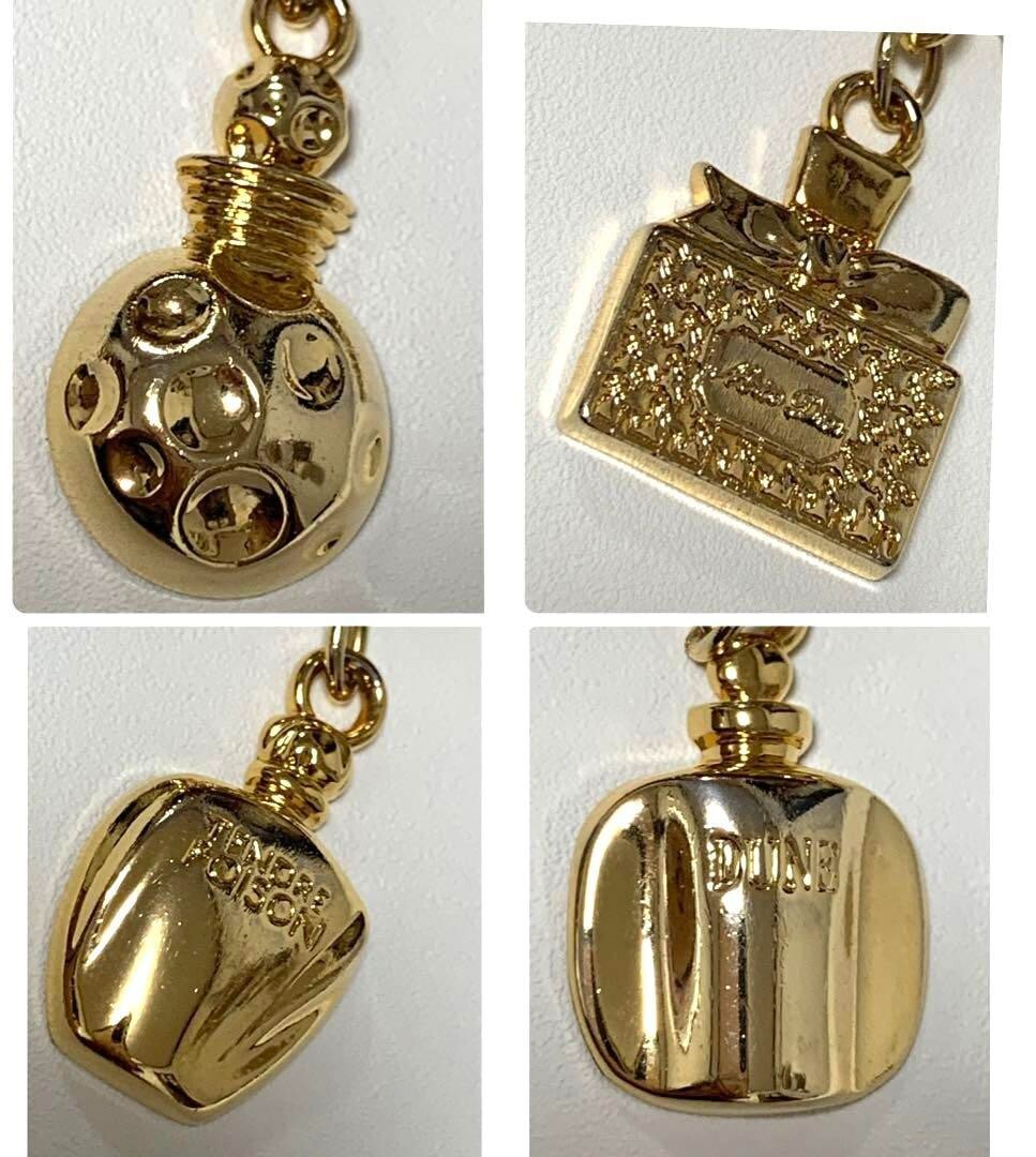 【ワンポイントアクセントに♪】DIOR★バッグチャーム Christian Dior Auth. 4 Charms KEYRING BAG CHARM KEY HOLDER