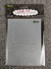 Darice Embossing Essentials Folder 1218-116 Raindrops and Umbrella Scrapbooking