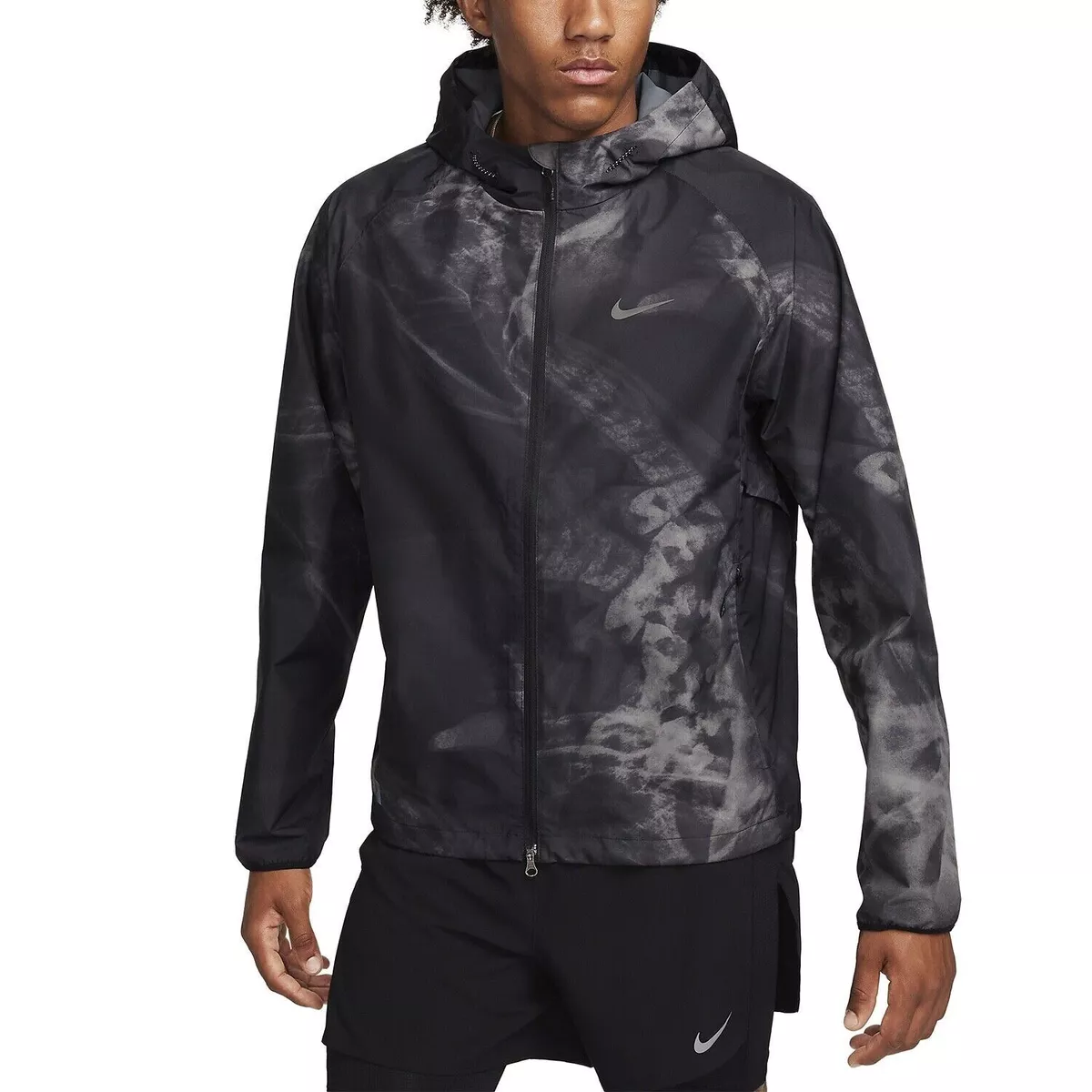 Nike black reflective jacket clearance